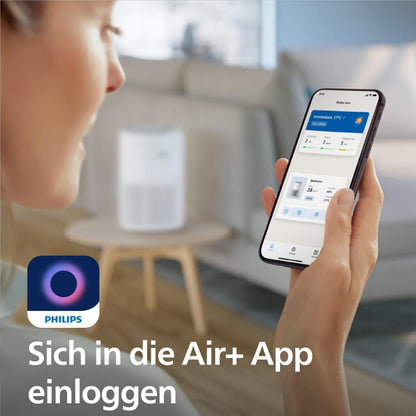 Philips AC0950/10 Air Purifier 65m² – HEPA+Aktivkohle, 99,97%, ECARF, 20,5dB, 23W, App, White