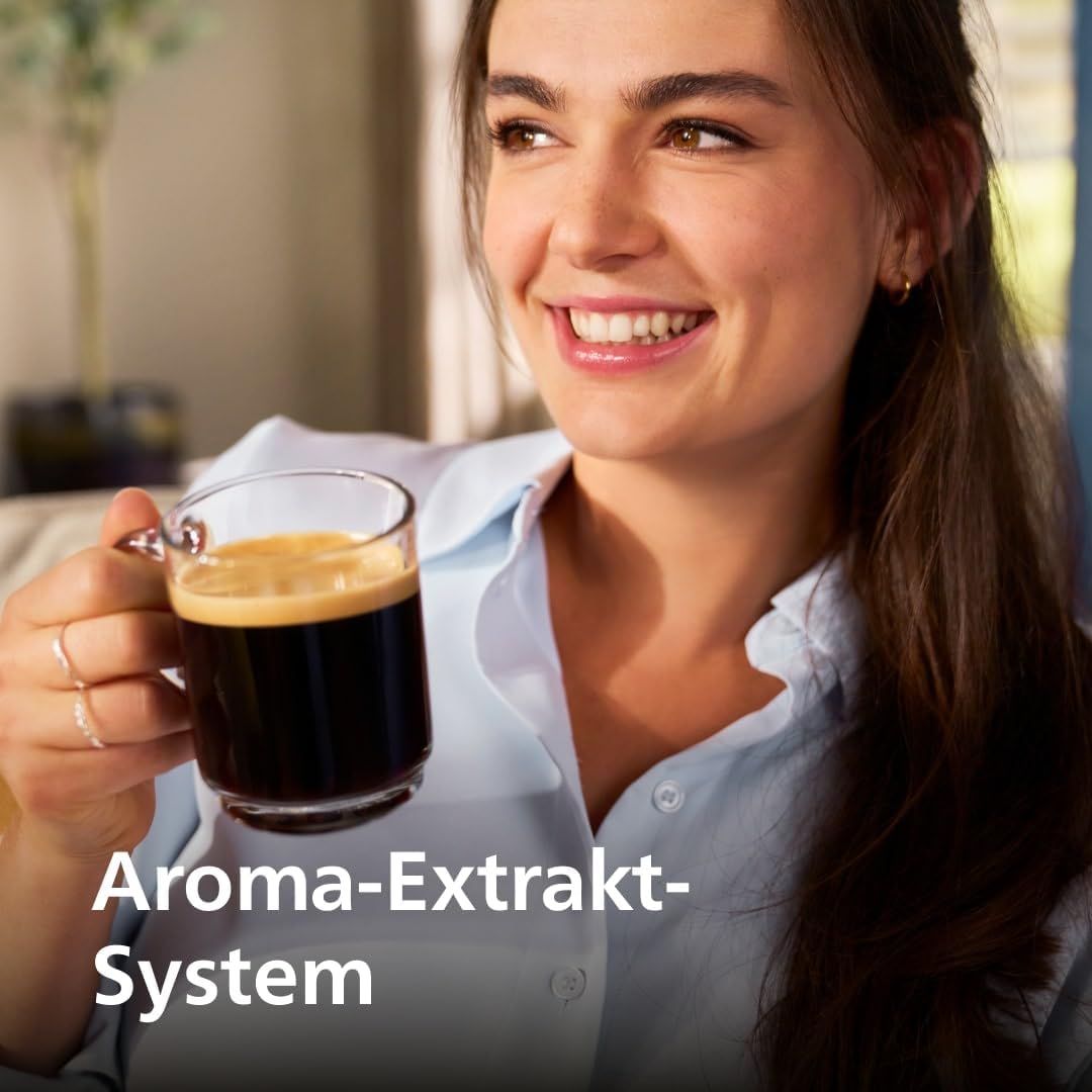 Philips EP2220/10 2200 Series Fully Automatic Coffee Machine 1,8L – Panarello, Aroma Seal, Touch Display, Black