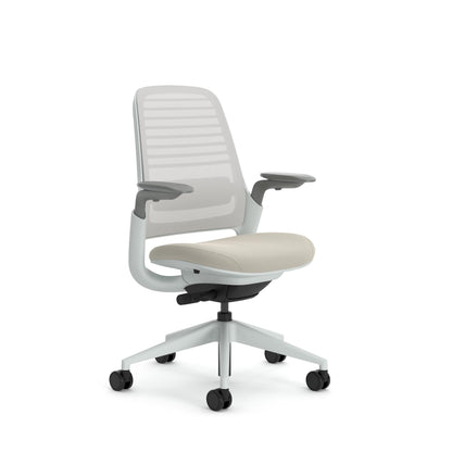 Steelcase Series 1 Office Chair, Mesh-Backrest, Ergonomic, Lumbar Support, Truffle
