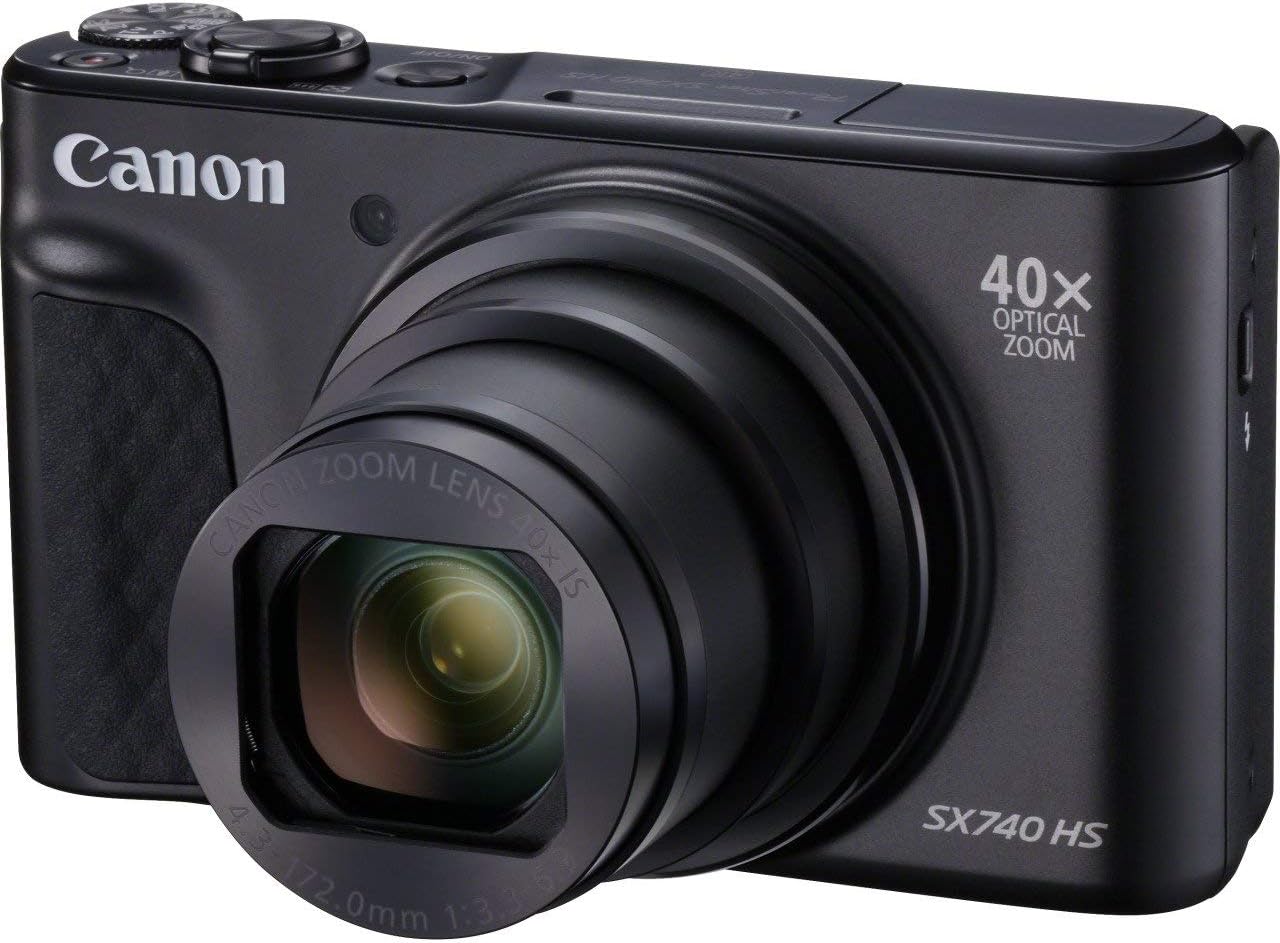 Canon PowerShot SX740 HS Compact Camera – 40x Zoom, 4K, 20,3MP, WiFi, DIGIC 8, Black
