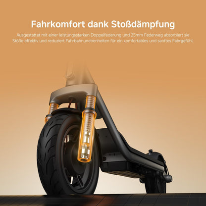 Xiaomi Electric Scooter 6 Lite E-Scooter with ABE, Up to 25 km Range, 300 W Motor, 10 Zoll Pneumatic Tyres, Dual Front Suspension, Foldable, Anthracite