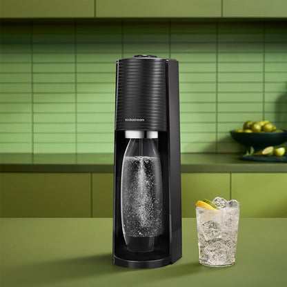 SodaStream TERRA Sparkling Water Maker – Quick Connect CO2, 3x KST Plastic Bottle 1L, Black