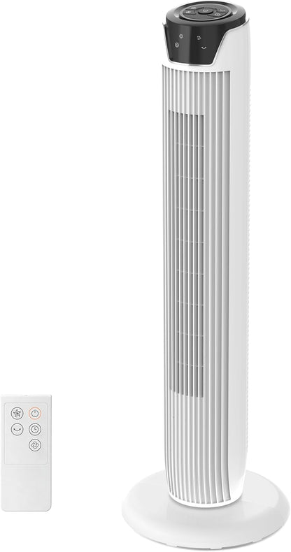 Midea FZ10-17JR Tower Fan 91,8cm – 45W, 330m³/h, 90° Oscillation, 3 Modes, 38dB, 7h Timer, White