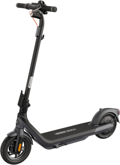 Segway-Ninebot E2 Pro D E-Scooter, 20 km/h, Up to 35 km Range, 275 Wh Battery, 10 Zoll Tubeless Pneumatic Tyres, TCS, Dual Braking System, LED Display, Foldable, Black