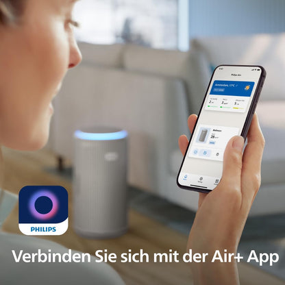 Philips AC3210/12 Air Purifier 130m² – SilentWings 15dB, HEPA 99,97%, ECARF, CADR 500m³/h, Air+ App, Beige