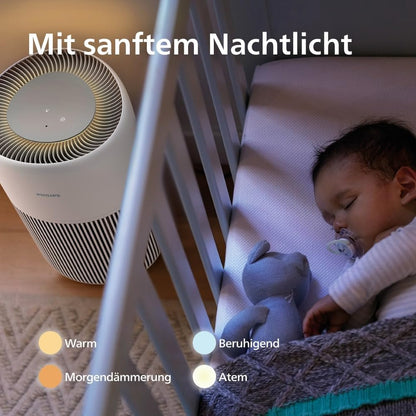 Philips AC2210/10 Air Purifier 104m² – SilentWings 13dB, HEPA 99,97%, ECARF, CADR 400m³/h, 28W, White
