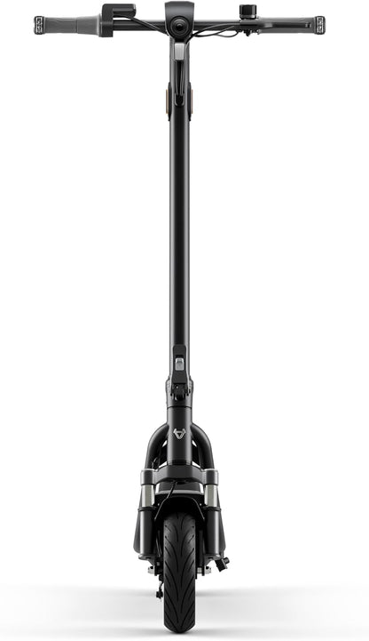 NIU KQi100P E-Scooter with ABE, Up to 29 km Range, 300 W Motor, 10 Zoll Pneumatic Tyres, hydraulische Front Suspension, App Control, Anthracite/Black