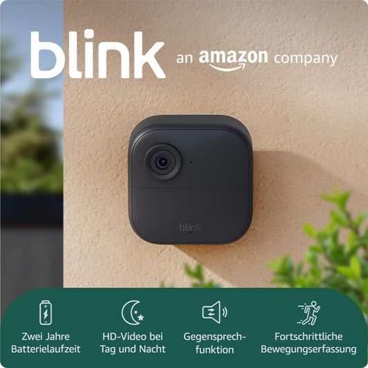 Blink Outdoor 4 WiFi Security Camera – 1080p HD, Night Vision, 2 Years Battery, Motion Detection