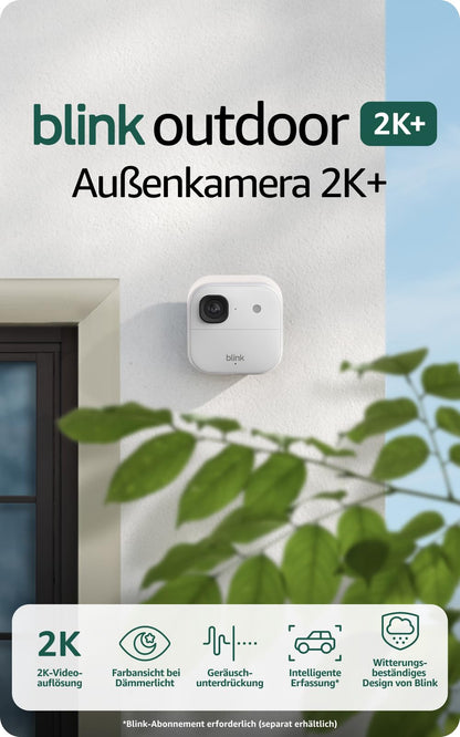 Blink Outdoor 2K+ WiFi Security Camera – 2K Video, Colour Night Vision, 4x Zoom, IP65, 2 Years Battery