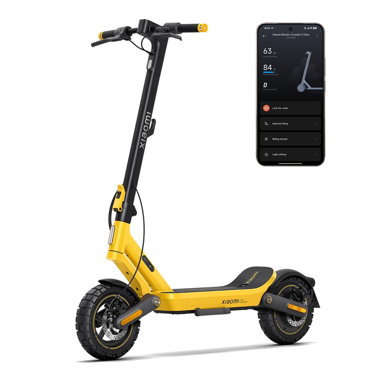 Xiaomi Electric Scooter 6 Lite E-Scooter with ABE, Up to 25 km Range, 300 W Motor, 10 Zoll Pneumatic Tyres, Dual Front Suspension, Foldable, Anthracite