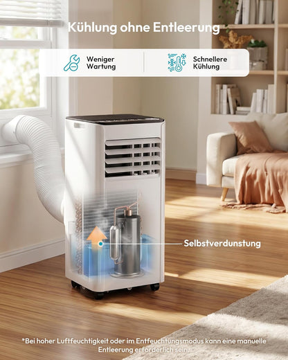 EUHOMY OL-A016FF26N2 Portable Air Conditioner 9.000 BTU – 4-in-1, R290, Energy Class A, GMCC, 25m², White