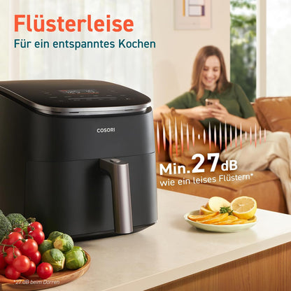 Cosori TurboBlaze CAF-DC601-KEU Air Fryer 6L – DC-Motor, 5 Fan Speeds, 30–230°C, Dark Grey