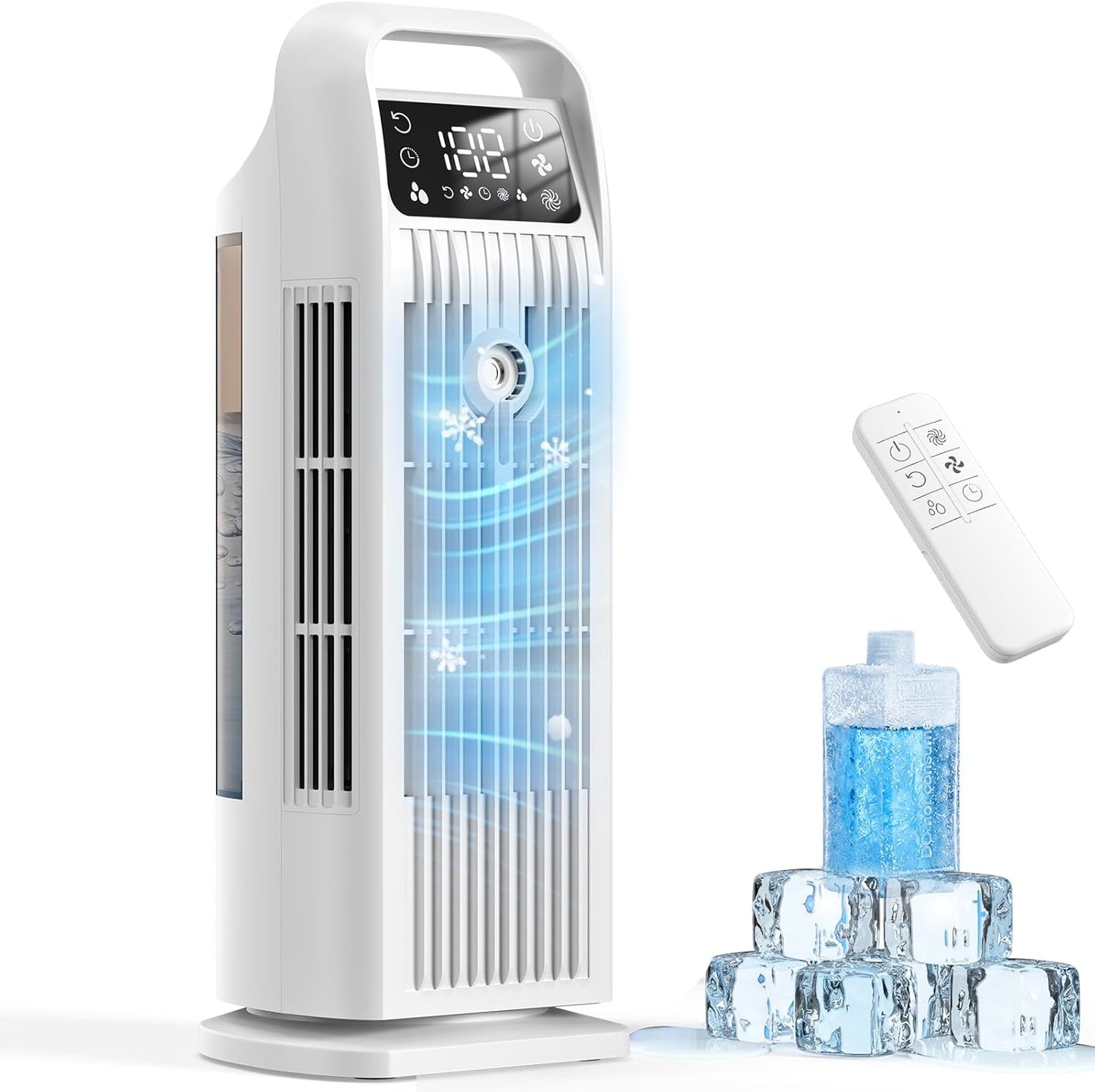 Zenolix KF1 Air Cooler 6-in-1 1,2L – 36W, 7 m/s, 120° Oscillation, 35 dB, Timer, Remote Control, White