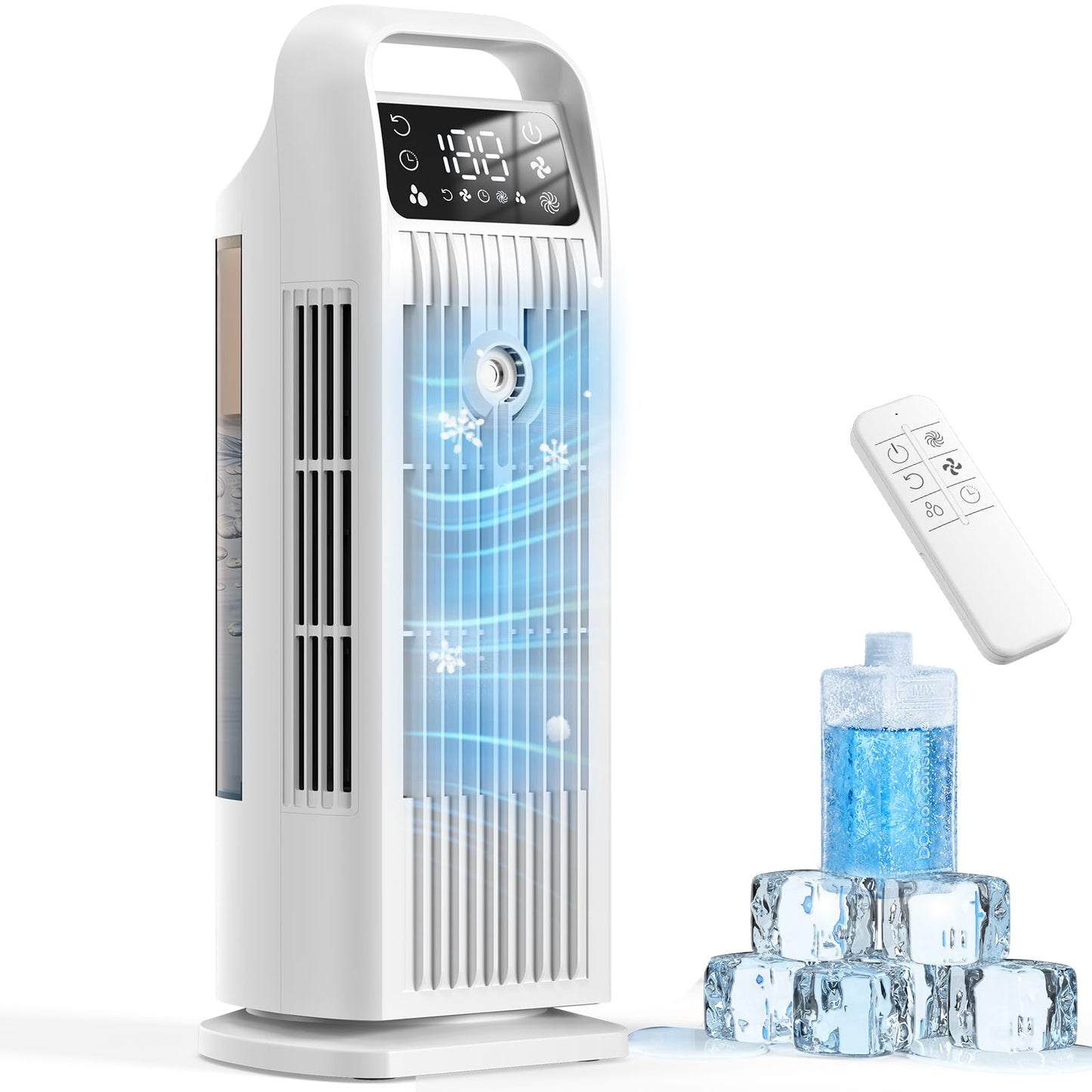 Zenolix KF1 Air Cooler 6-in-1 1,2L – 36W, 7 m/s, 120° Oscillation, 35 dB, Timer, Remote Control, White