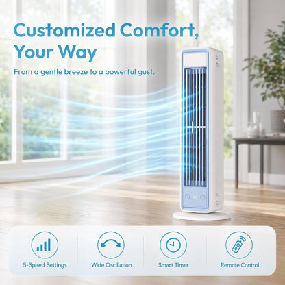 Simsky HZ-7-1-60 Mobiler Air Cooler 3L – bladeless, 35dB, 3 Speeds, without Abluftschlauch, 15m², 10W, White
