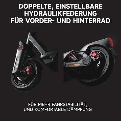 Segway-Ninebot MAX G3 D E-Scooter, Up to 80 km Range, 11 Zoll Self-Sealing Pneumatic Tyres, Full Suspension, TFT Display, FlashCharge, Apple Find My, Foldable, Black