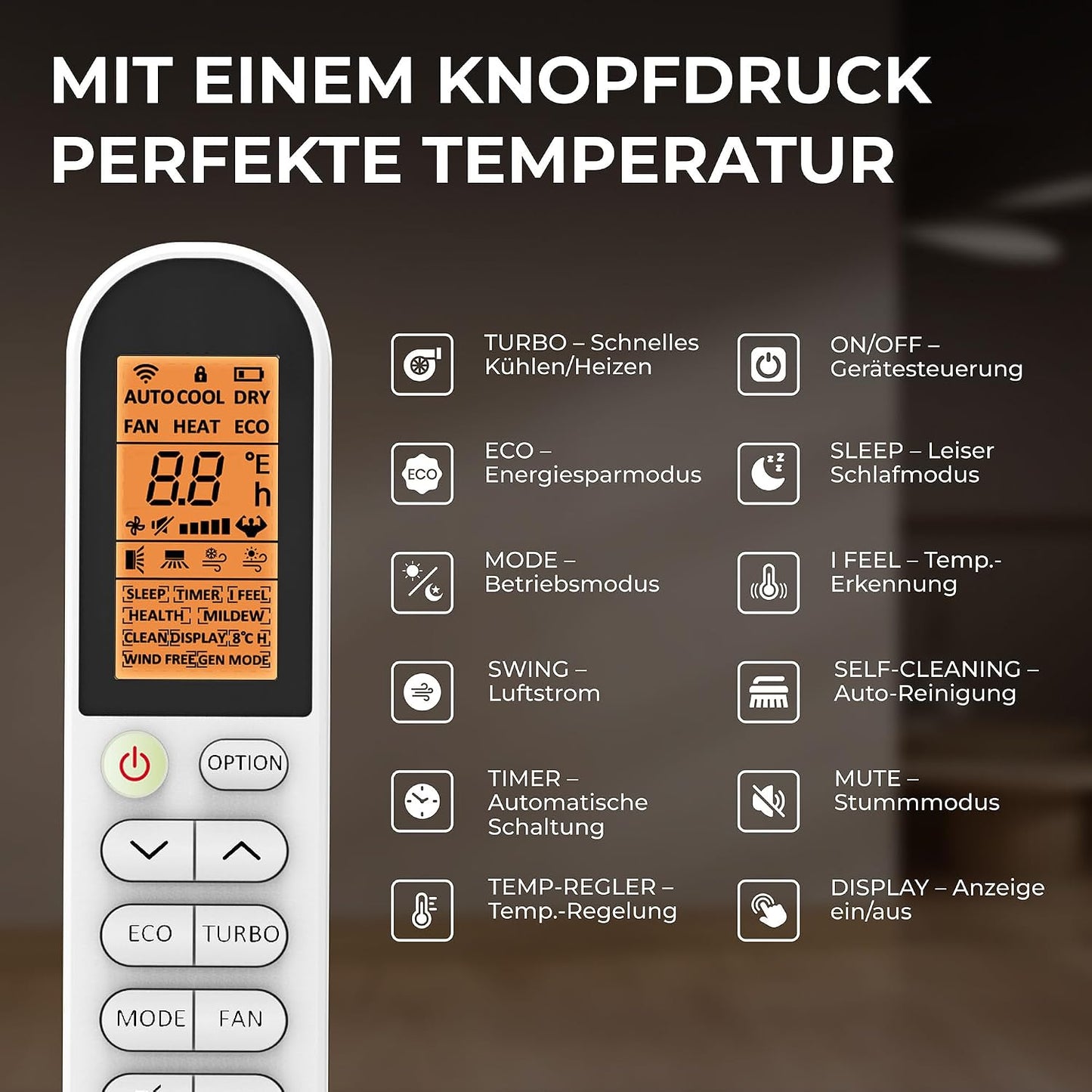 Kältebringer KB34 Split Air Conditioner 12.000 BTU – Full-Inverter, Energy Class A++/A+, R32, WiFi, Alexa, TitanGold, White