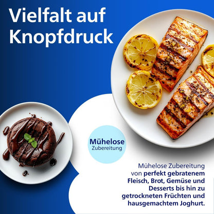 Philips NA550/00 5000 Series Steam & AirFry Air Fryer 9L – RapidAir Plus, 2x Korb, 2750W