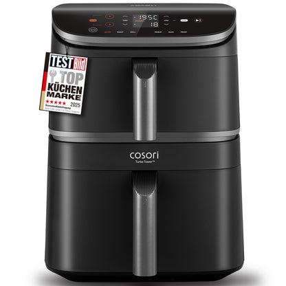 Cosori TF102S DualBlaze Air Fryer 10L – 3D Heater, NTC-Sensor, 240°C, WiFi, 2800W, Black