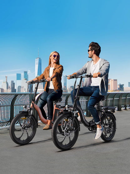 HillMiles MilePort 1 E-Bike Foldable 250W – 36V/13Ah, 100km, 7-Gang, Dual-Federung, 20", Green