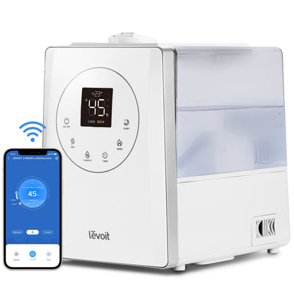 Levoit OasisMist LUH-O451S Humidifier 4,5L – Warm & Kalt, VortexMist, 550ml/h, 26dB, WiFi, Moon White