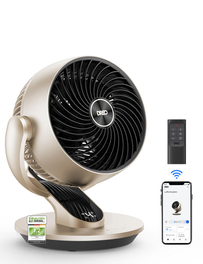 DREO CF511S DR-HAF001S Air Circulation Fan – 70ft, 28,5dB, 90°+120° Oscillation, WiFi, Alexa, Silver
