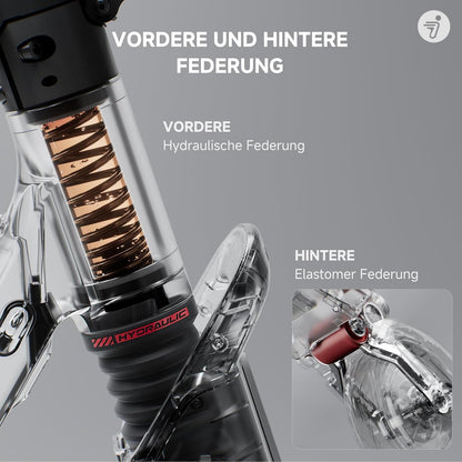 Segway-Ninebot F3 Pro D E-Scooter, Up to 70 km Range, 10 Zoll Self-Sealing Pneumatic Tyres, Full Suspension, TFT Display, Apple Find My, Foldable, Black