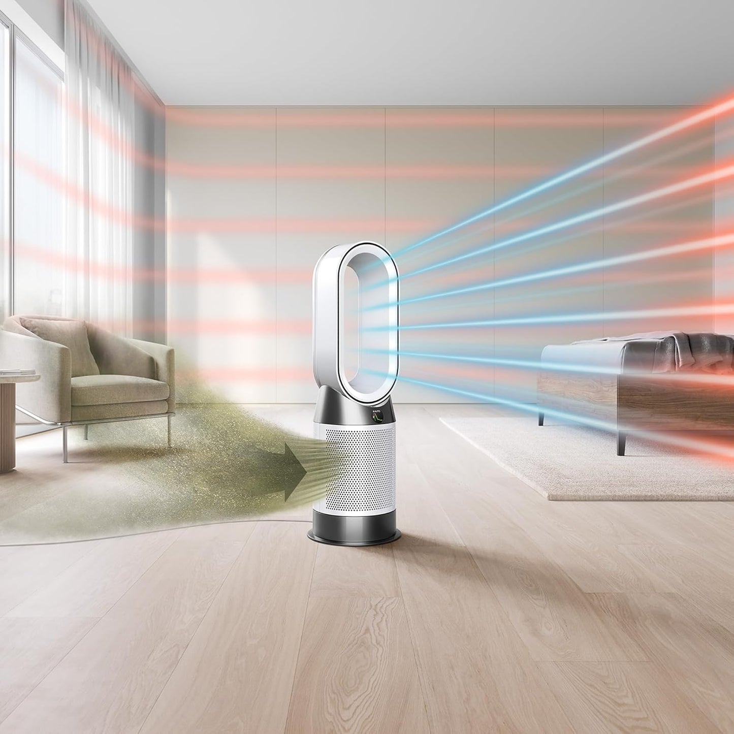 Dyson HP10 Pure Hot+Cool Air Purifier Heater Ventilator – HEPA H13, 99,95%, Auto-Modus, App, White