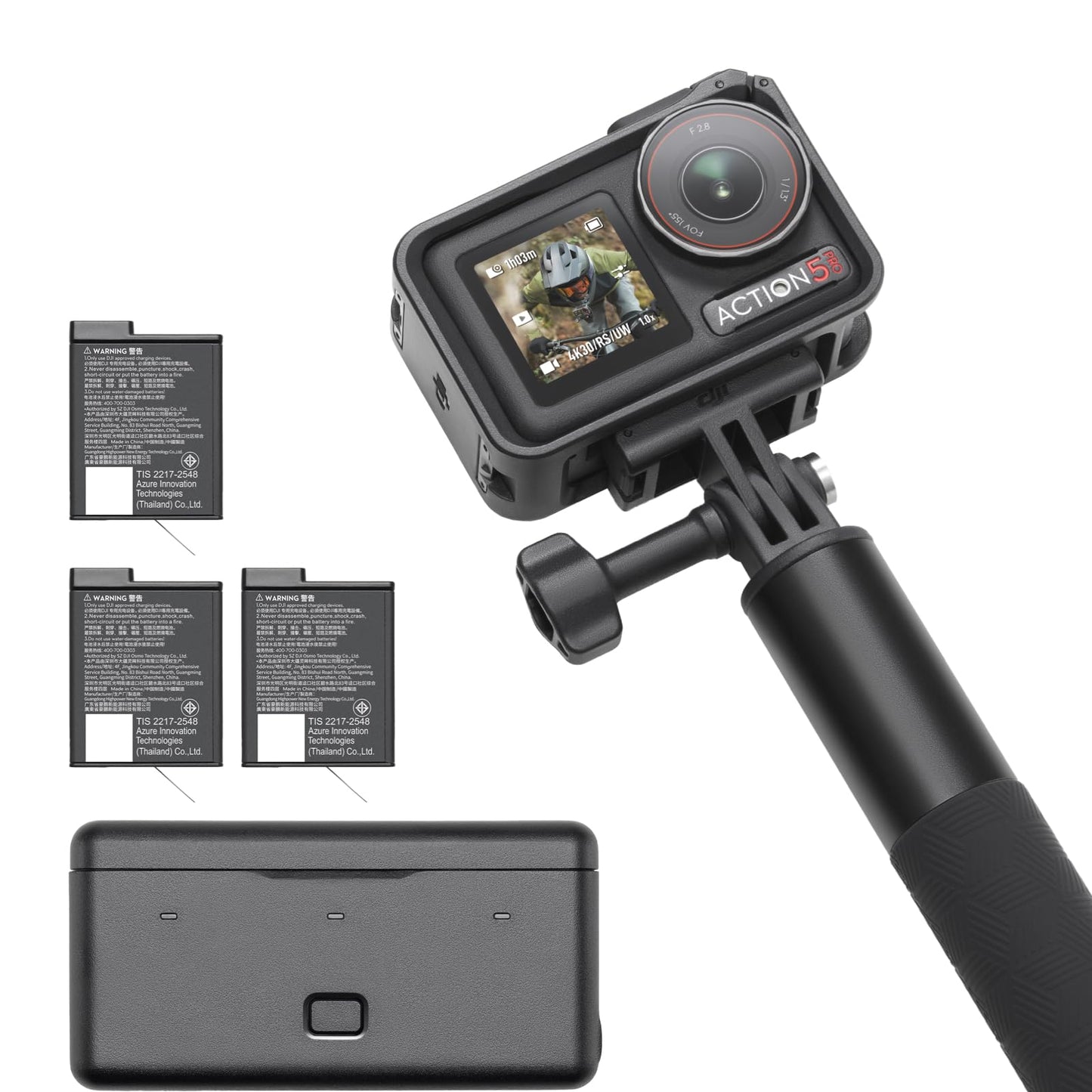DJI Osmo Action 5 Pro Standard Combo 4K Action Camera – 1/1.3" Sensor, 4h Battery, OLED, 360° HorizonSteady