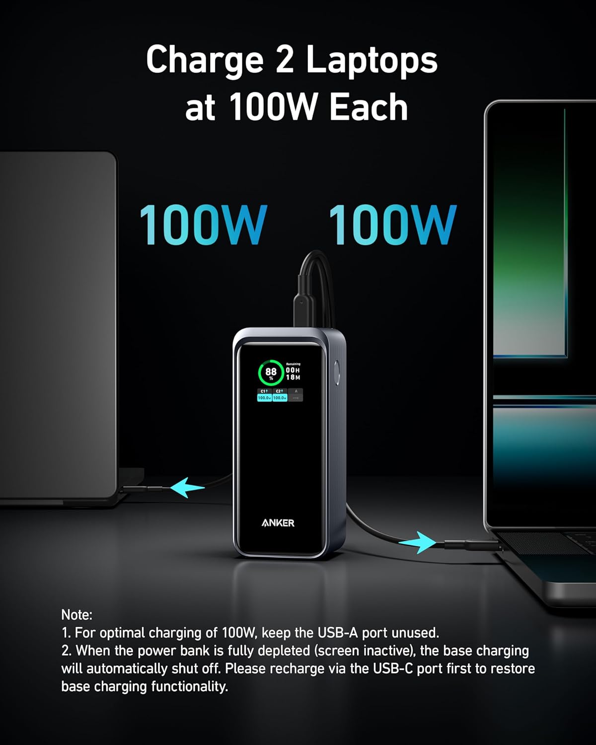 Anker Prime 72Wh Powerbank 20.000 mAh, 200W, USB-C & USB-A, Fast Charging, Black