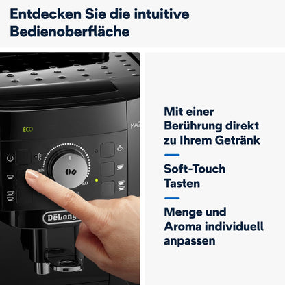 De'Longhi Magnifica S ECAM11.112.B Fully Automatic Coffee Machine – Grinder, Milk Frother, 2-Tassen, Black