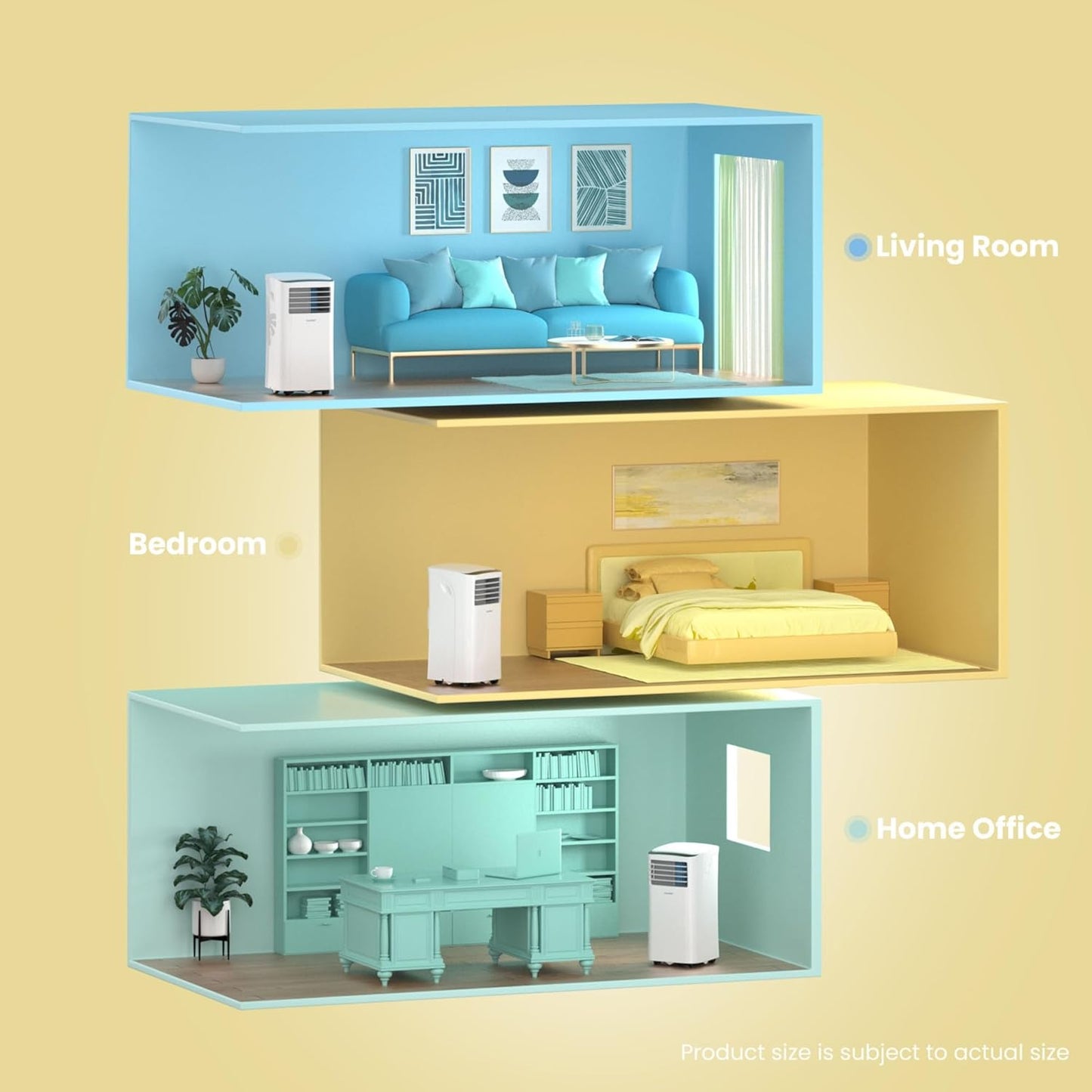 COMFEE MPPH-09CRN7 Portable Air Conditioner 9.000 BTU – 3-in-1, R290, Energy Class A, 31m², Remote Control, White