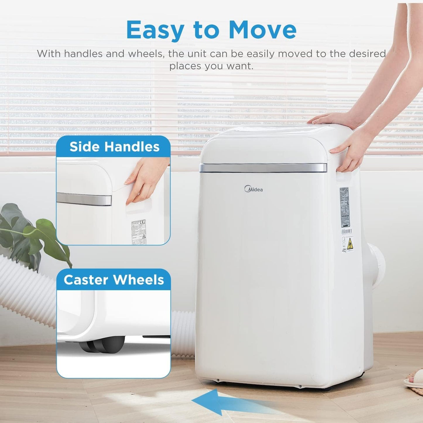 Midea MPD-12CRN7 Portable Air Conditioner 12.000 BTU – 3-in-1, R290, Energy Class A, Follow-Me, 45m², White