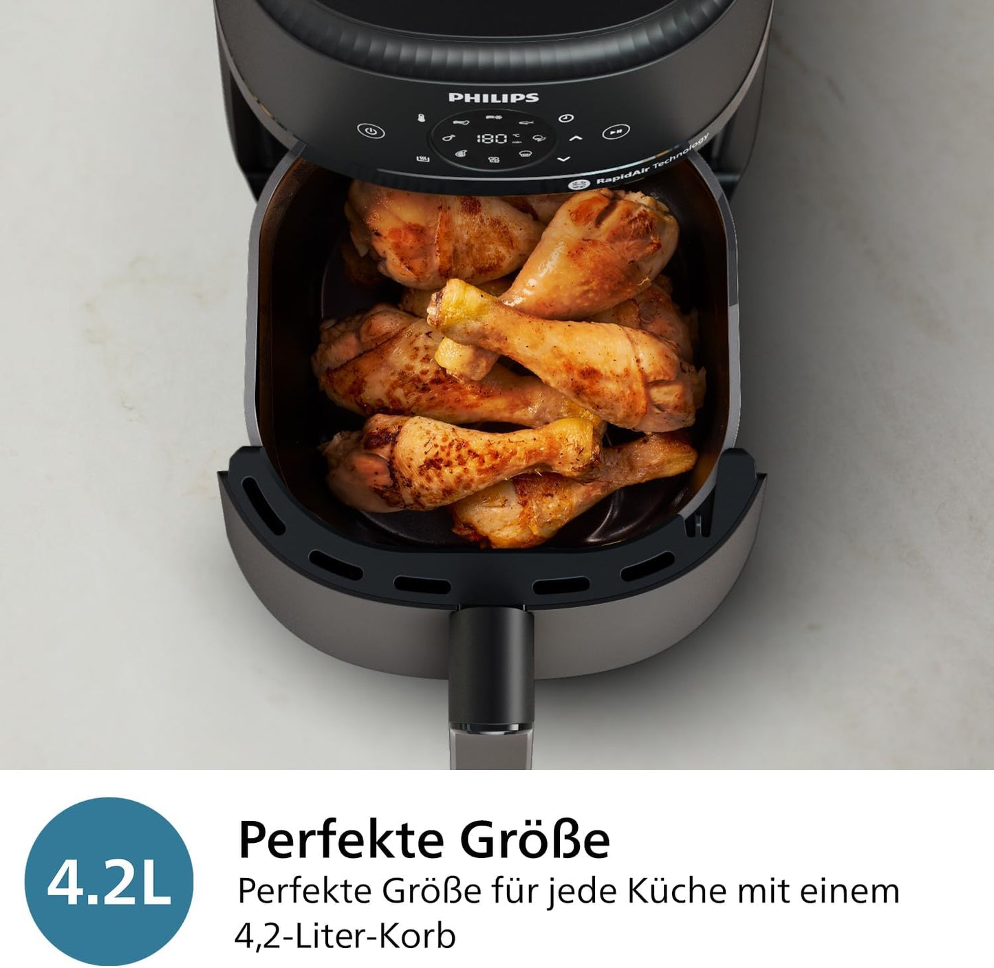 Philips NA229/00 Air Fryer 4,2L – 13-in-1, RapidAir, 9 Programmes, Touchscreen, Black