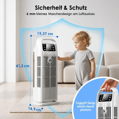 Zenolix KF1 Air Cooler 6-in-1 1,2L – 36W, 7 m/s, 120° Oscillation, 35 dB, Timer, Remote Control, White