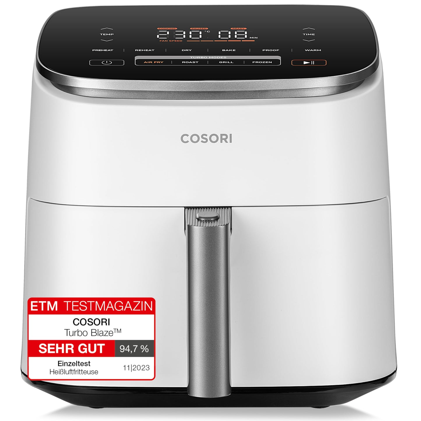 Cosori TurboBlaze CAF-DC601-KEU Air Fryer 6L – DC-Motor, 5 Fan Speeds, 30–230°C, Dark Grey