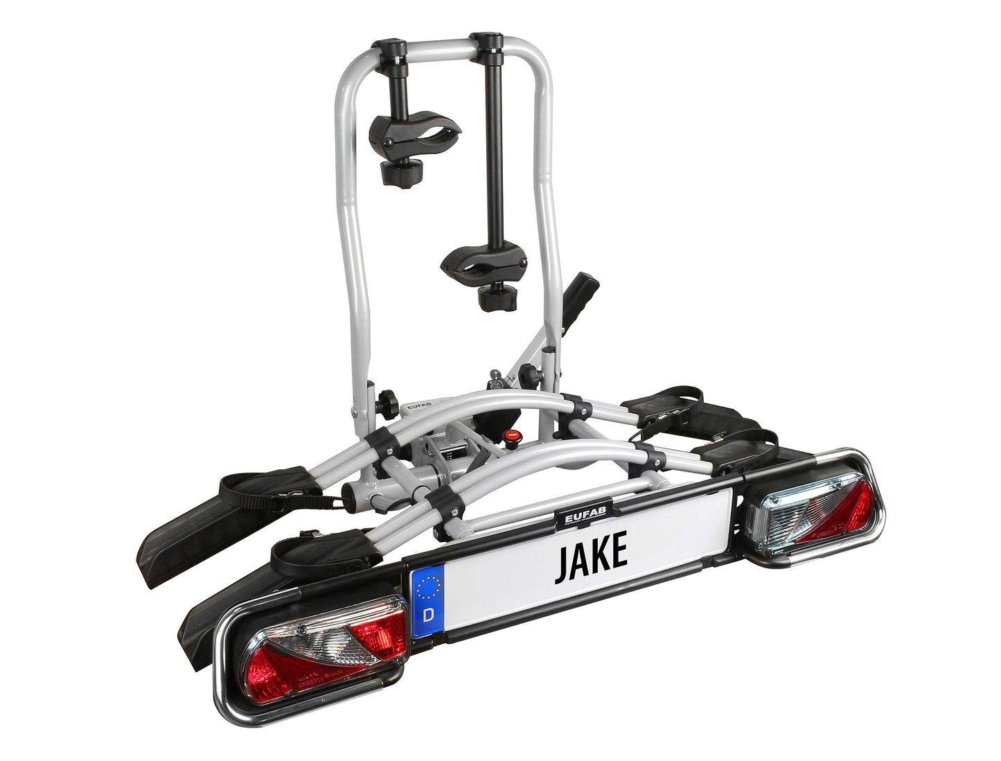 EUFAB PREMIUM 2 Towbar Bike Carrier – 2 Räder, 60kg, E-Bike, Foldable, Lockable, Black