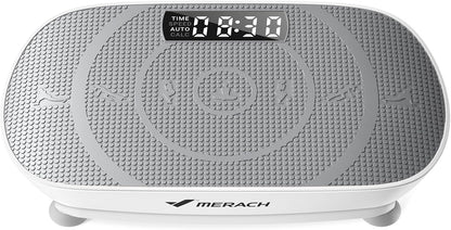 MERACH MR-2398 Slim Vibration Plate – 10 Speeds, <40 dB, 136kg, LED Display, Remote Control, Grey