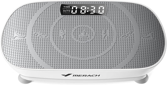 MERACH MR-2398 Slim Vibration Plate – 10 Speeds, <40 dB, 136kg, LED Display, Remote Control, Grey