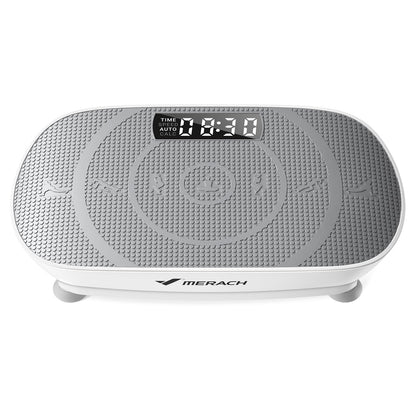 MERACH MR-2398 Slim Vibration Plate – 10 Speeds, <40 dB, 136kg, LED Display, Remote Control, Grey