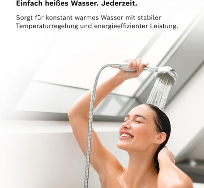 Bosch Thermotechnik Tronic Line 21kW Instant Water Heater – 400V, 60°C, WiFi, Clickfix 2.0, Energy Class A, Stainless Steel