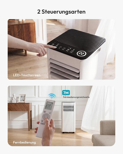 EUHOMY OL-A016FF26N2 Portable Air Conditioner 9.000 BTU – 4-in-1, R290, Energy Class A, GMCC, 25m², White