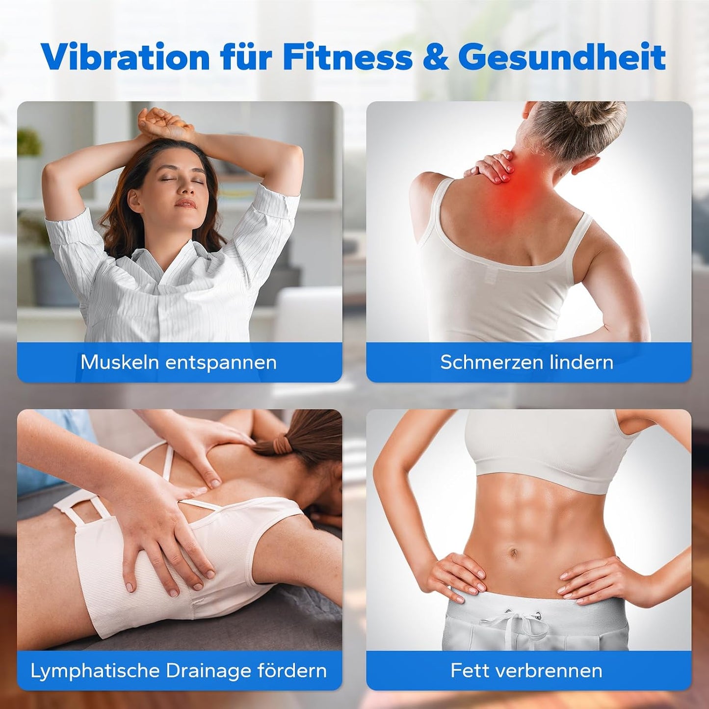 MERACH MR-2398 Slim Vibration Plate – 10 Speeds, <40 dB, 136kg, LED Display, Remote Control, Grey