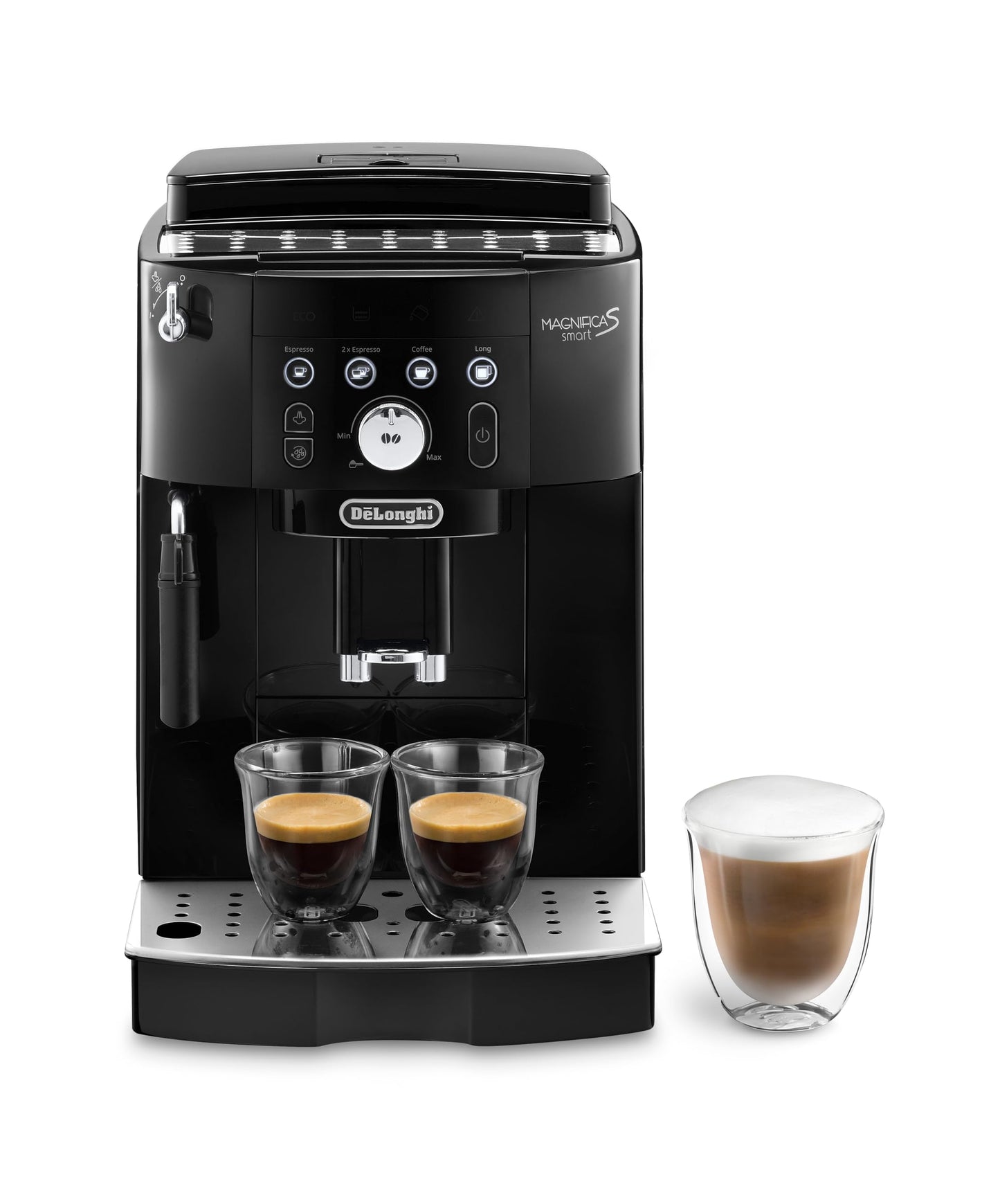 De'Longhi Magnifica S ECAM11.112.B Fully Automatic Coffee Machine – Grinder, Milk Frother, 2-Tassen, Black
