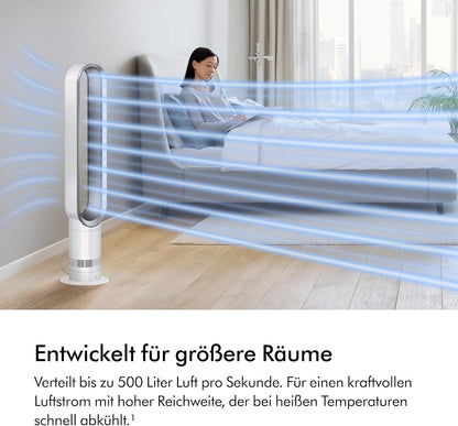 Dyson AM07 Tower Fan bladeless 100,7 cm – 10 Speeds, Air Multiplier, Remote Control, White
