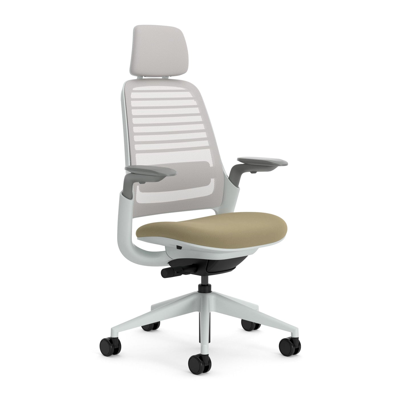 Steelcase Series 1 Office Chair, Mesh-Backrest, Ergonomic, Lumbar Support, Truffle