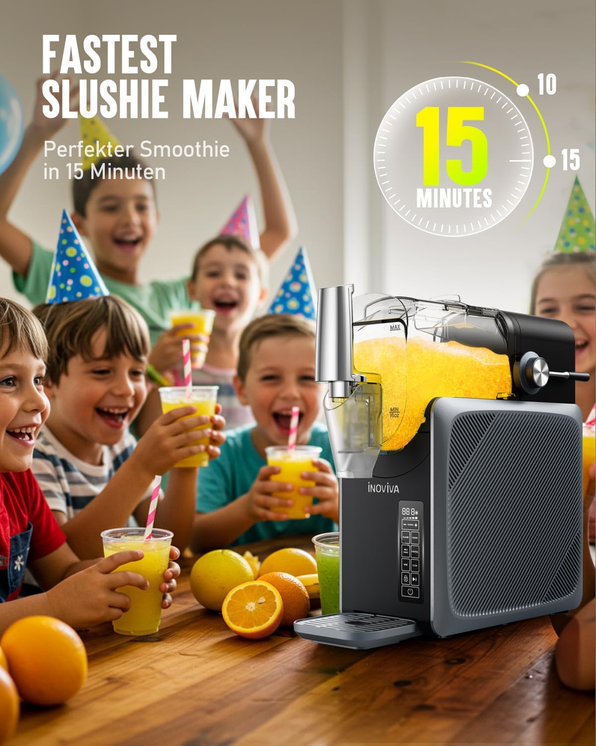 INOVIVA S2.2 Ice Cream Maker 2,6 L – Automatic, Programmierbar, Touchpad-Steuerung, Grey