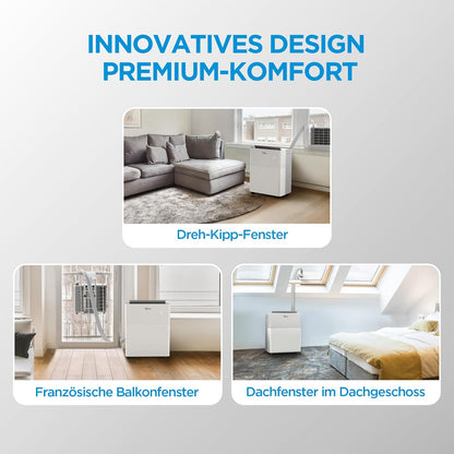 Midea PortaSplit-E Portable Air Conditioner 12.000 BTU – Heating & Cooling, Inverter, App Control, Peach