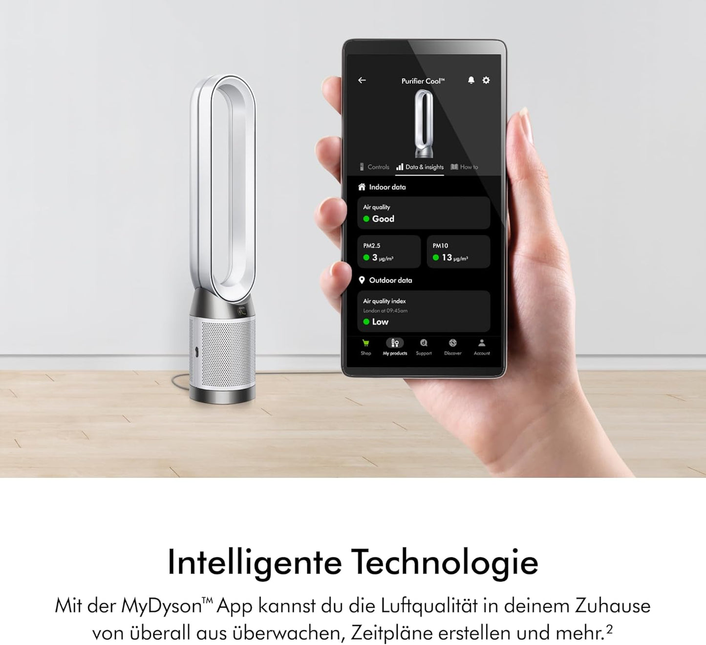 Dyson TP11 Purifier Cool Air Purifier & Ventilator – HEPA H13, 99,95%, Air Multiplier, App, White