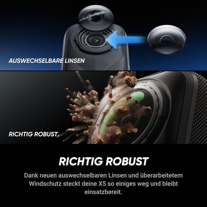 Insta360 X5 Essentials Bundle 360°-Kamera 8K – 2x 1/1.28" Sensor, FlowState, 15m wasserdicht, Black
